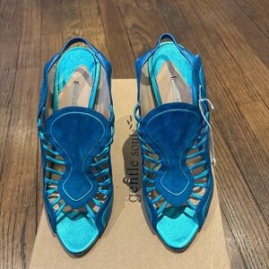 Nicholas Kirkwood Vibrant Blue Strappy Heels